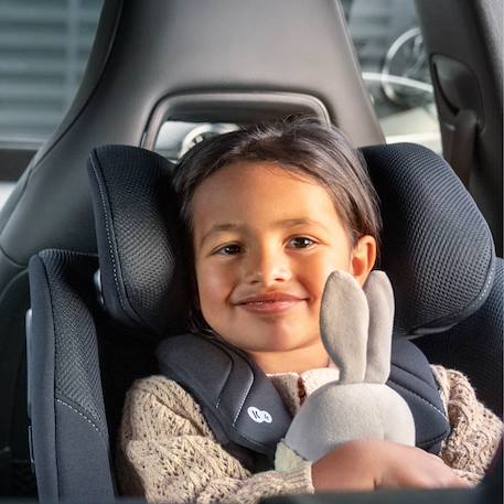Siège auto rotatif i-size avec sécurité renforcée et inclinaison facile tissu Beige+Gris+Noir 2 - vertbaudet enfant 