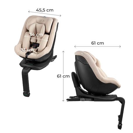 Siège Auto Kinderkraft I-GUARD i-Size Pivotant à 360° avec ISOFIX, Jambe de Force et Système AIR FLOW R129 Beige+Gris+Noir 5 - vertbaudet enfant 