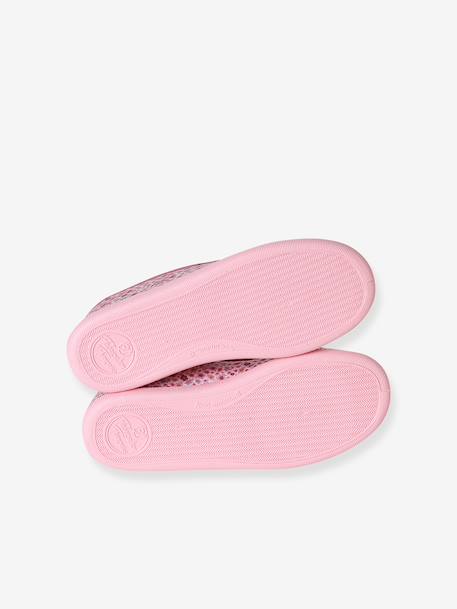 Chaussons charentaises fille fabriqués en France rose imprimé 5 - vertbaudet enfant 