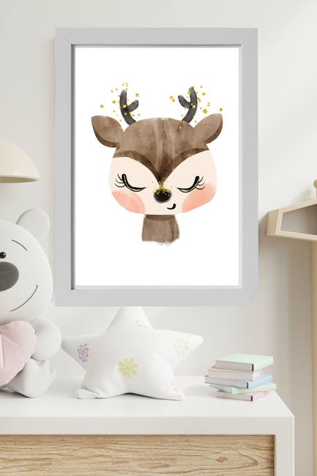 Cadre mural enfant cerf Multi coloured 3 - vertbaudet enfant 