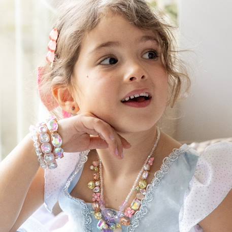 Bracelet à pierres scintillantes Or+Rose 12 - vertbaudet enfant 