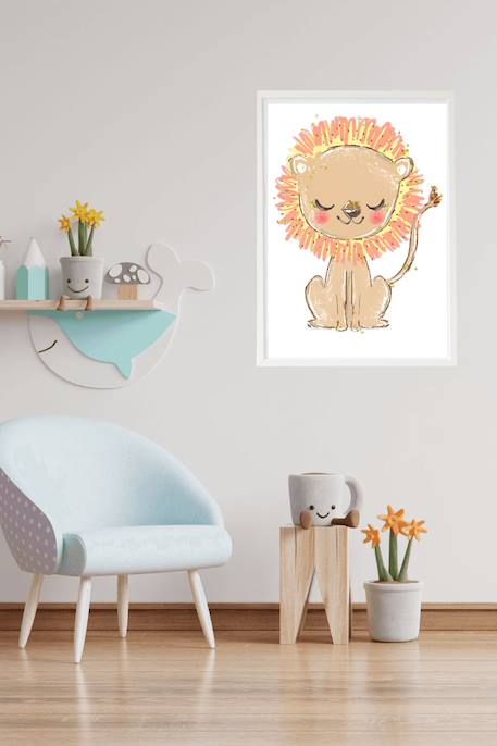 Cadre mural enfant lion Multi coloured 2 - vertbaudet enfant 