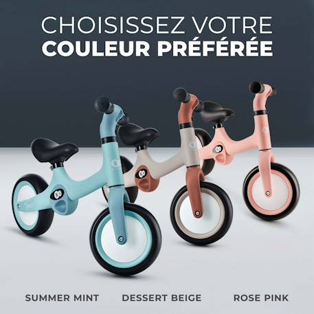 Vélo d'équilibre léger pour enfants, draisienne, selle et roues réglables Beige+Menthe 11 - vertbaudet enfant 