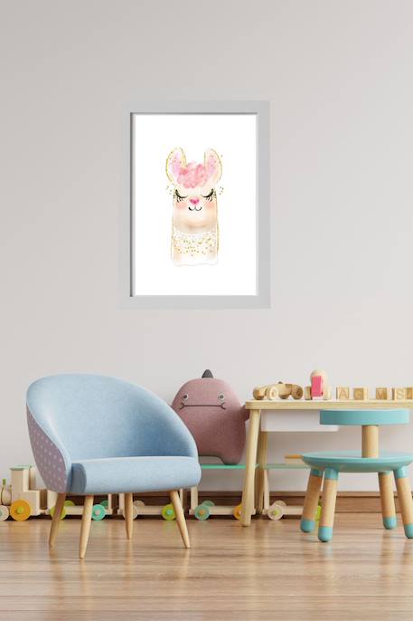 Cadre mural enfant lama Multi coloured 2 - vertbaudet enfant 