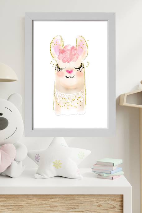 Cadre mural enfant lama Multi coloured 3 - vertbaudet enfant 