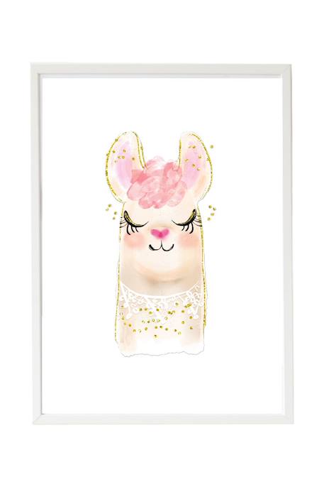 Cadre mural enfant lama Multi coloured 1 - vertbaudet enfant 