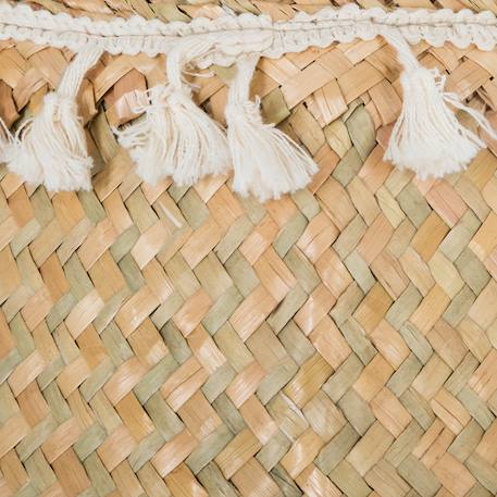 Panier pliable à pompons Naturel 2 - vertbaudet enfant 