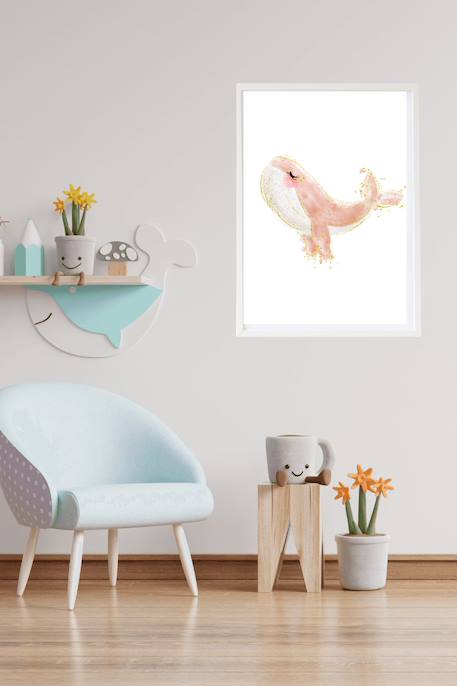 Cadre mural enfant baleine Multi coloured 2 - vertbaudet enfant 