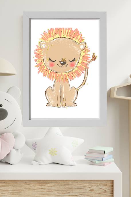 Cadre mural enfant lion Multi coloured 3 - vertbaudet enfant 