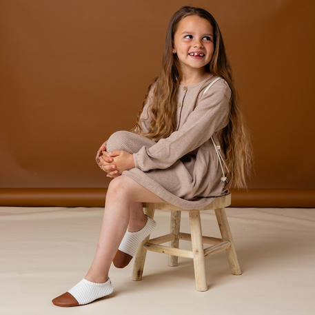 Chaussons les petits velours écru (pointures 21-23) Ecru, marron 6 - vertbaudet enfant 