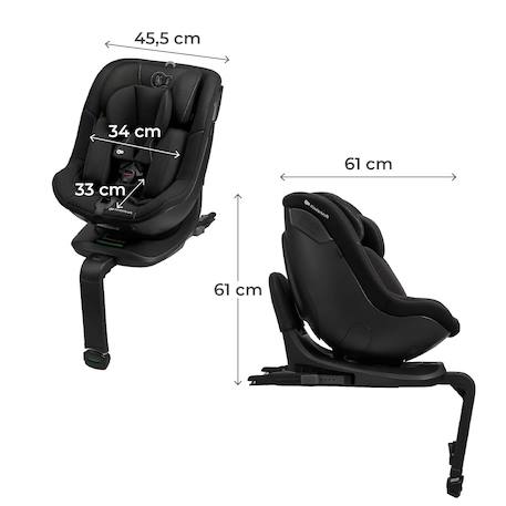 Siège Auto Kinderkraft I-GUARD i-Size Pivotant à 360° avec ISOFIX, Jambe de Force et Système AIR FLOW R129 Beige+Gris+Noir 15 - vertbaudet enfant 