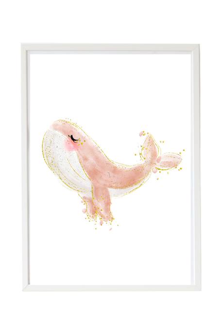 Cadre mural enfant baleine Multi coloured 1 - vertbaudet enfant 