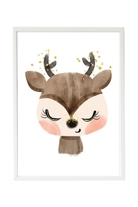 Cadre mural enfant cerf Multi coloured 1 - vertbaudet enfant 