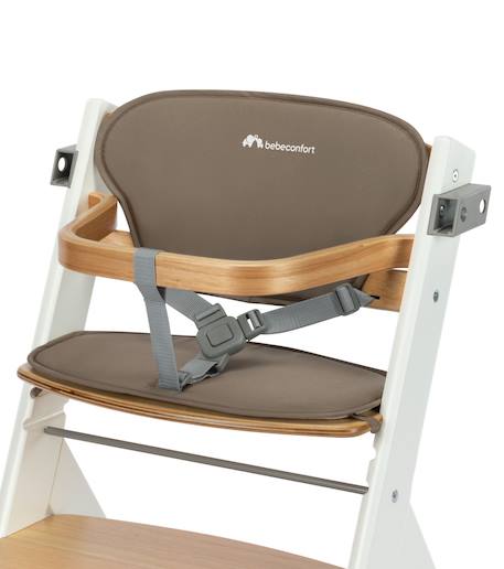 Chaise haute bébé en bois avec coussin timba Light wood+Mineral graphite+Mist gray+Natural (wood) 3 - vertbaudet enfant 