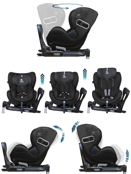 Siège auto dos route pivotant r129 i-size 40-105 cm softness® gaïa pro Carbon+Océan+Passion 3 - vertbaudet enfant 