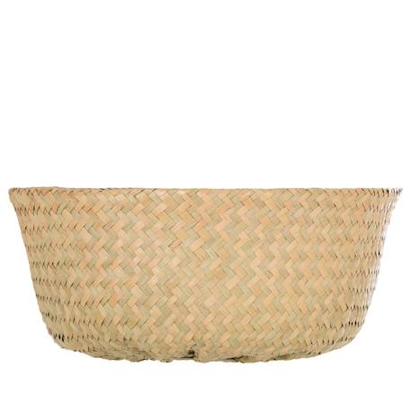 Panier pliable à pompons Naturel 3 - vertbaudet enfant 