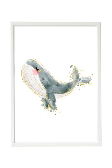 Cadre mural enfant baleine Multi coloured 1 - vertbaudet enfant 