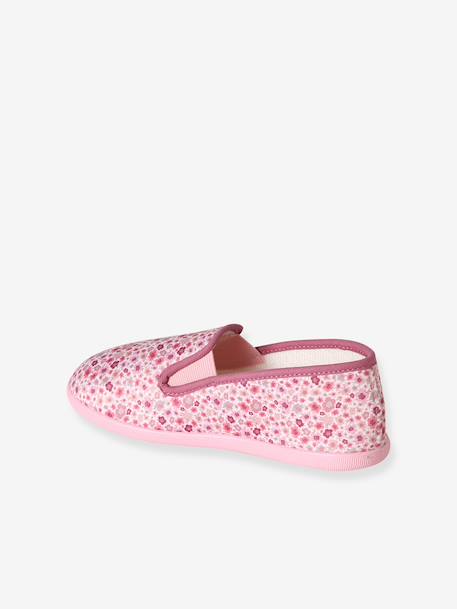 Chaussons charentaises fille fabriqués en France rose imprimé 4 - vertbaudet enfant 