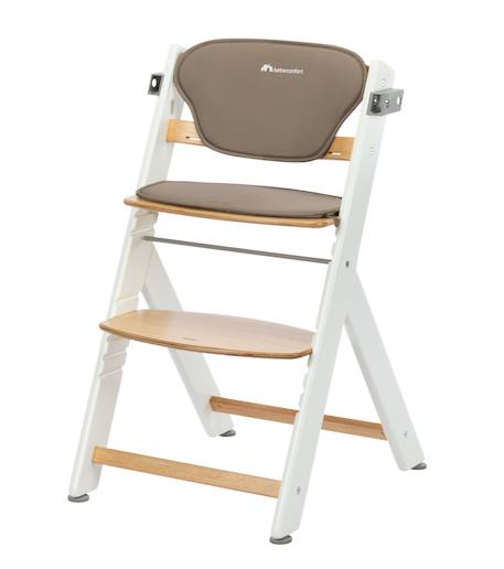 Chaise haute bébé en bois avec coussin timba Light wood+Mineral graphite+Mist gray+Natural (wood) 2 - vertbaudet enfant 