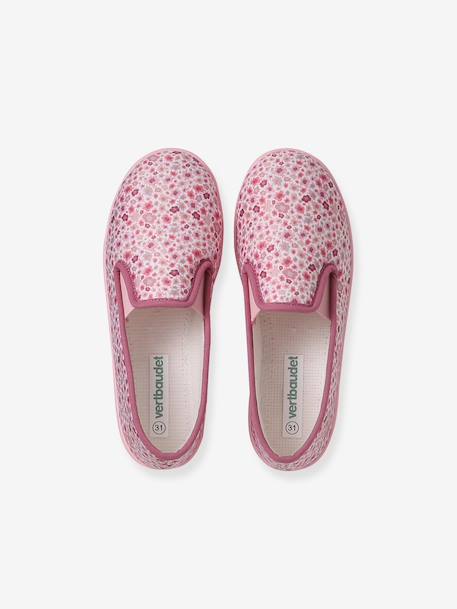 Chaussons charentaises fille fabriqués en France rose imprimé 2 - vertbaudet enfant 
