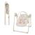 Balancelle-Transat Électrique Kinderkraft SWINGEE avec 5 Vitesses, Pliage Compact, 8 Mélodies et Harnais 5 Points Beige 1 - vertbaudet enfant 