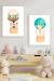 Lot 2 cadres muraux enfant cerf + girafe Multi coloured 2 - vertbaudet enfant 