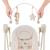 Balancelle-Transat Électrique Kinderkraft SWINGEE avec 5 Vitesses, Pliage Compact, 8 Mélodies et Harnais 5 Points Beige 3 - vertbaudet enfant 
