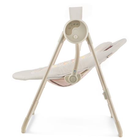 Balancelle-Transat Électrique Kinderkraft SWINGEE avec 5 Vitesses, Pliage Compact, 8 Mélodies et Harnais 5 Points Beige 5 - vertbaudet enfant 