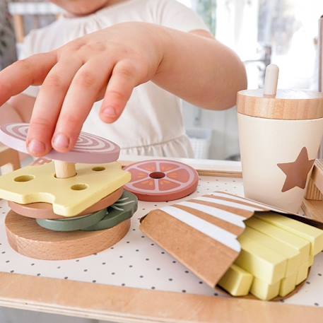 Jouet en bois - dinette - burger meal Beige 5 - vertbaudet enfant 