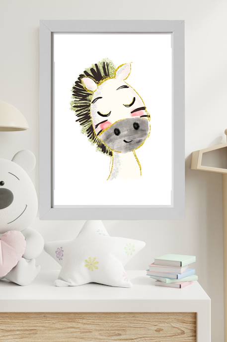 Cadre mural enfant zèbre Multi coloured 3 - vertbaudet enfant 