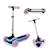 Trottinette RAKET Tricycle Pliable avec Roues LED RGB, Guidon Réglable et Frein à Pied Beige+Bleu+Noir+Rosa 19 - vertbaudet enfant 