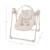 Balancelle-Transat Électrique Kinderkraft SWINGEE avec 5 Vitesses, Pliage Compact, 8 Mélodies et Harnais 5 Points Beige 6 - vertbaudet enfant 