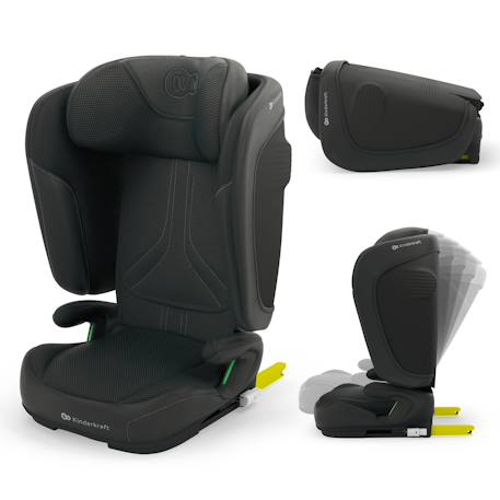 Siège Auto UNITY 2 i-Size Pliable avec ISOFIX, Dossier Inclinable 5 Positions et SPS+ H-GUARD Bleu anthracite+Gris+Noir+Vert 12 - vertbaudet enfant 