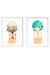 Lot 2 cadres muraux enfant cerf + girafe Multi coloured 1 - vertbaudet enfant 