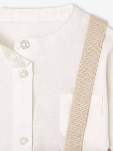 Ensemble bébé chemise et short cérémonie beige+vert sauge 7 - vertbaudet enfant 