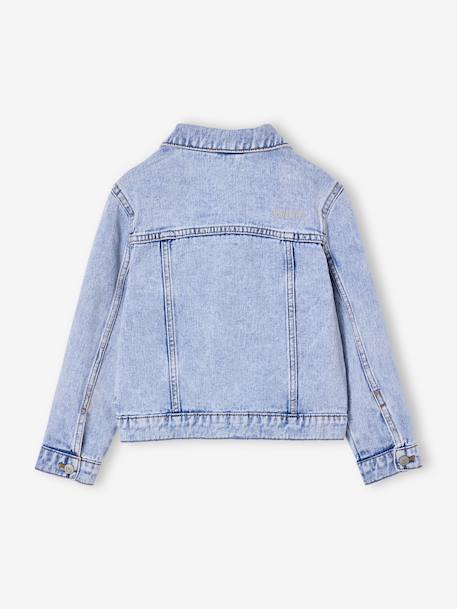 Veste jean fille personnalisable bleu clair+bleu moyen 3 - vertbaudet enfant 