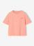 Tee-shirt fille motif poitrine manches courtes abricot+rose bonbon+rouge 1 - vertbaudet enfant 
