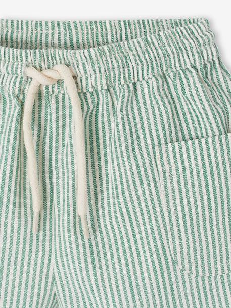 Short bébé garçon rayé rayé vert 3 - vertbaudet enfant 