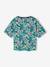 T-shirt manches courtes tropical à nœud marine+rose pâle 2 - vertbaudet enfant 