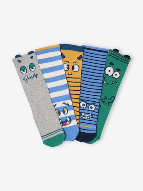Lot de 5 paires chaussettes garçon bleu 3 - vertbaudet enfant 