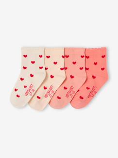 -Lot 4 chaussettes fille cœur 