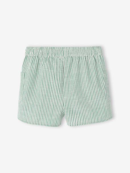 Short bébé garçon rayé rayé vert 2 - vertbaudet enfant 