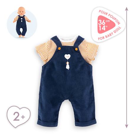 T-shirt et salopette marine pour poupon 36 cm Multicolore 4 - vertbaudet enfant 