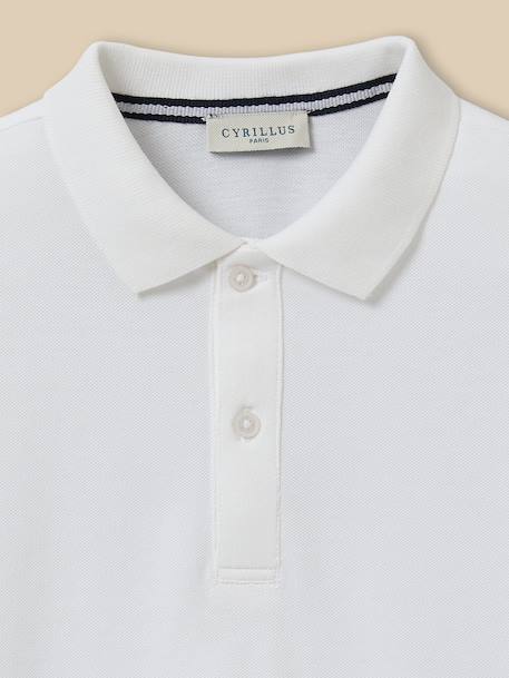 Polo garçon en coton bio Blanc+Celadon+Ciel+Marine+Rouge+Vert anglais 2 - vertbaudet enfant 