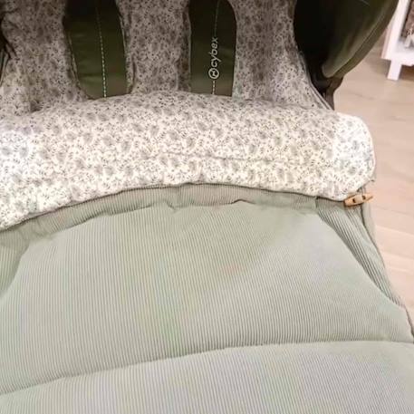Chancelière poussette hiver gala Bordeaux+Vert 8 - vertbaudet enfant 