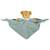 Doudou plat avec hochet ours celadon Bleu, marron, blanc 1 - vertbaudet enfant 