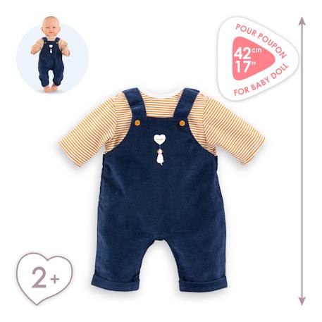 T-shirt et salopette marine pour poupon 42 cm Multicolore 4 - vertbaudet enfant 