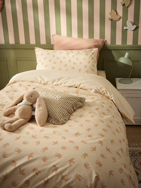 Housse de couette percale de coton 'anna' Nude 3 - vertbaudet enfant 