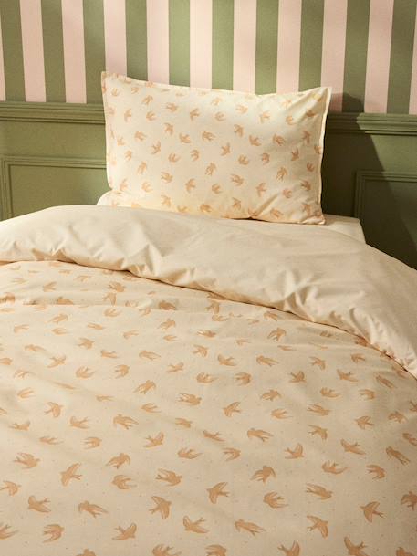 Housse de couette percale de coton 'anna' Nude 1 - vertbaudet enfant 
