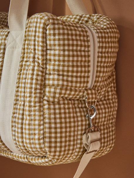 Sac à langer en gaze de coton Beige clair imprimé+Imprimé bali corail+Vichy caramel 12 - vertbaudet enfant 